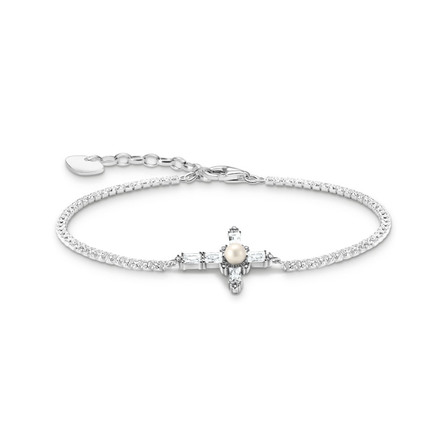 Thomas Sabo True Romance Bracelets avec croix blanche Cross Romance en argent - A2173-167-14-L19V