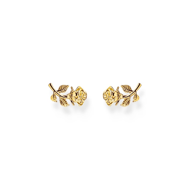 Thomas Sabo True Romance Gold-plated ear studs Roses Romance - H2314-413-39