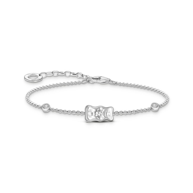 Thomas Sabo x HARIBO Armband mit Goldbär und Steinen Silber - A2203-051-21
