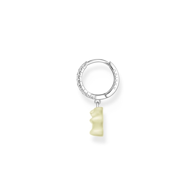 Thomas Sabo x HARIBO Silver single hoop earring with white goldbears pendant & zirconia Thomas Sabo x HARIBO Silver single hoop earring with white goldbears pendant & zirconia - CR726-052-14