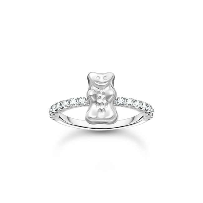 Thomas Sabo x HARIBO Ring mit Goldbär und Steinen Silber - TR2504-051-14