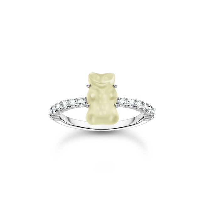 Thomas Sabo x HARIBO Silver ring with white mini sized goldbears and zirconia Thomas Sabo x HARIBO Silver ring with white mini sized goldbears and zirconia - TR2459-052-14