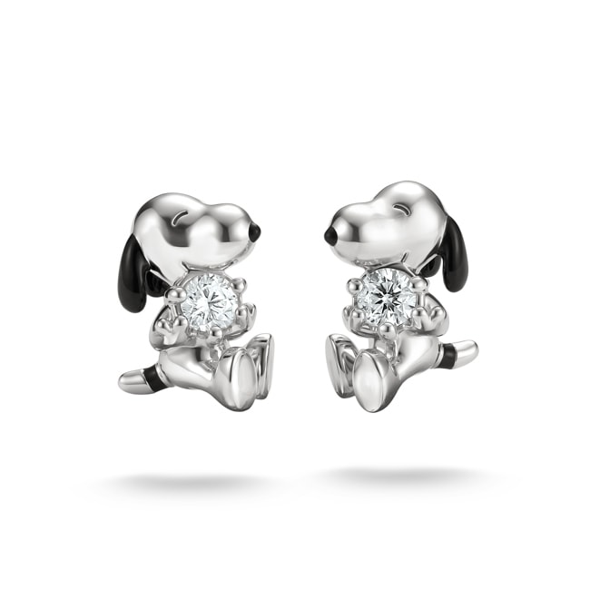 Thomas Sabo x PEANUTS Ohrstecker Snoopy mit weissem Zirkonia - H2348-691-14