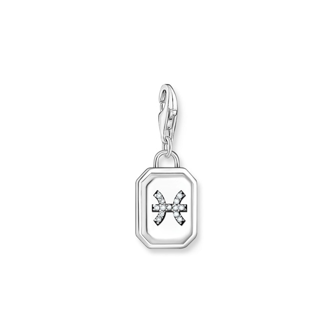 Thomas Sabo Zodiac Charms Silver charm pendant zodiac sign Pisces with zirconia - 2142-643-21
