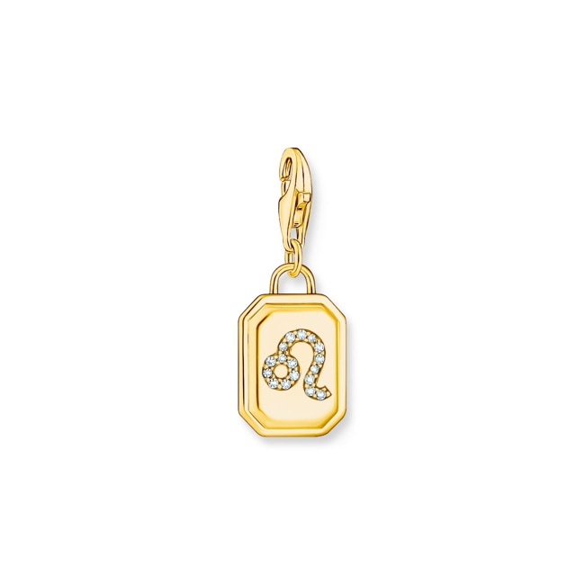 Thomas Sabo Zodiac Charms Gold-plated charm pendant zodiac sign Leo with zirconia - 2162-414-39