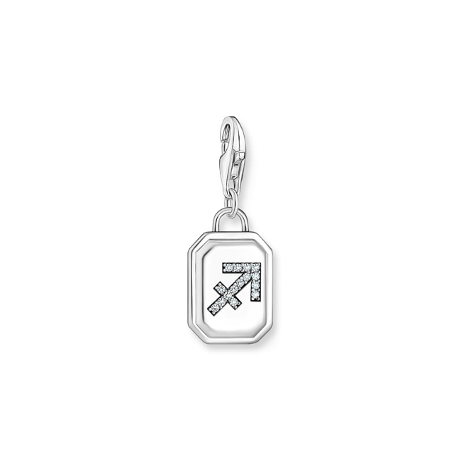 Thomas Sabo Zodiac Charms Breloque Charm signe du zodiaque Sagittaire en argent, ornée de pierres blanches - 2144-643-21