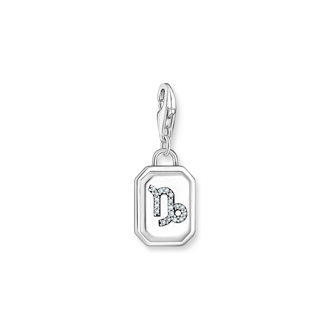 Thomas Sabo Zodiac Charms Charm-Anhänger Sternzeichen Steinbock mit weissen Steinen Silber - 2152-643-21