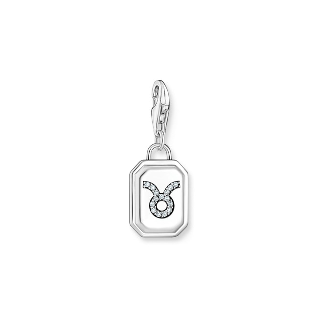 Thomas Sabo Zodiac Charms Silver charm pendant zodiac sign Taurus with zirconia - 2151-643-21