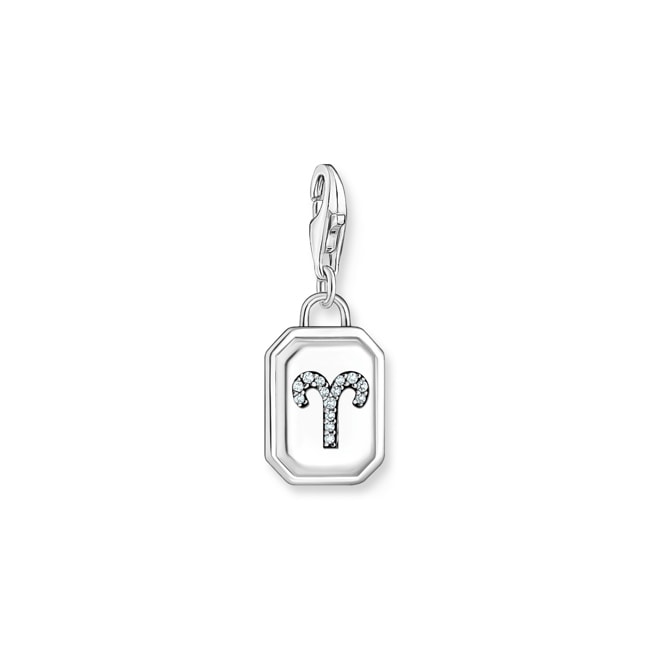 Thomas Sabo Zodiac Charms Silver charm pendant zodiac sign Aries with zirconia - 2147-643-21