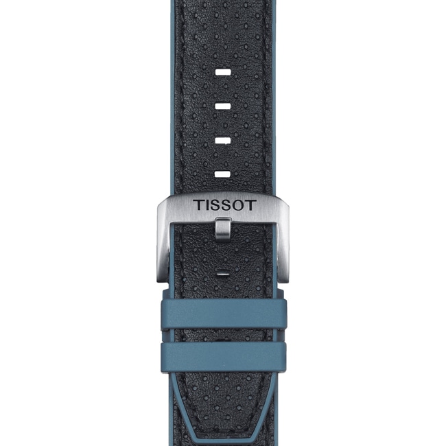 Bracelet Tissot Cuir bleu et synthétique 22 mm - T852.046.785