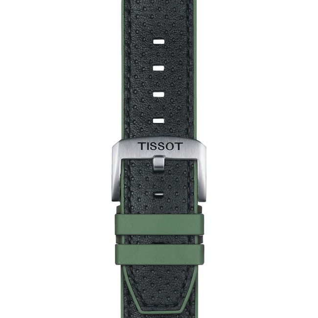 Tissot Kautschukarmband mit Leder grün 22 mm Tissot Kautschukarmband mit Leder grün 22 mm - T852.046.787