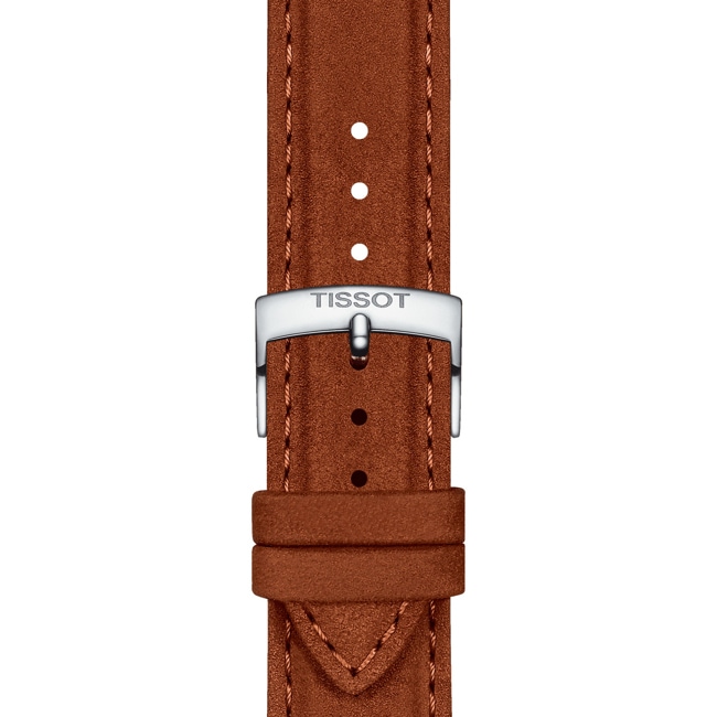 Bracelet Tissot cuir brun 21 mm - T852.048.229