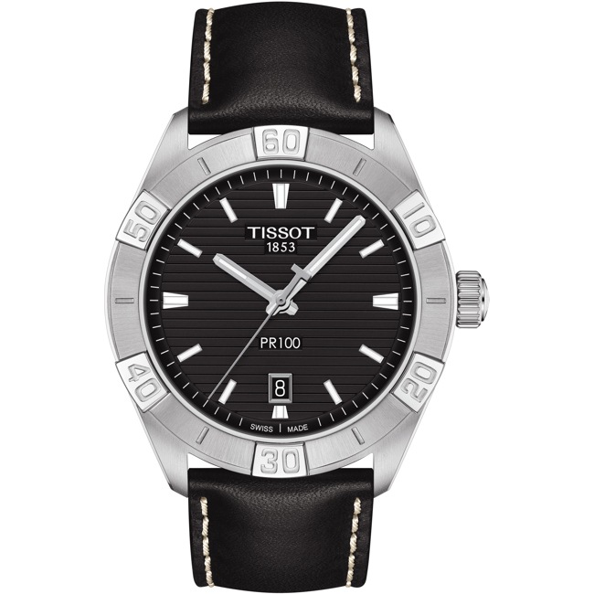 Tissot PR 100 Sport Gent Black leather - T101.610.16.051.00