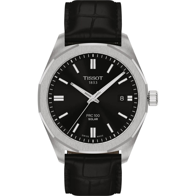Tissot PRC 100 Solar Quartz 39mm Black leather - T151.422.16.051.00