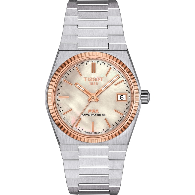 Tissot PRX 35 Powermatic 80 Nacre / Or rose 18 carats - T931.207.41.111.00