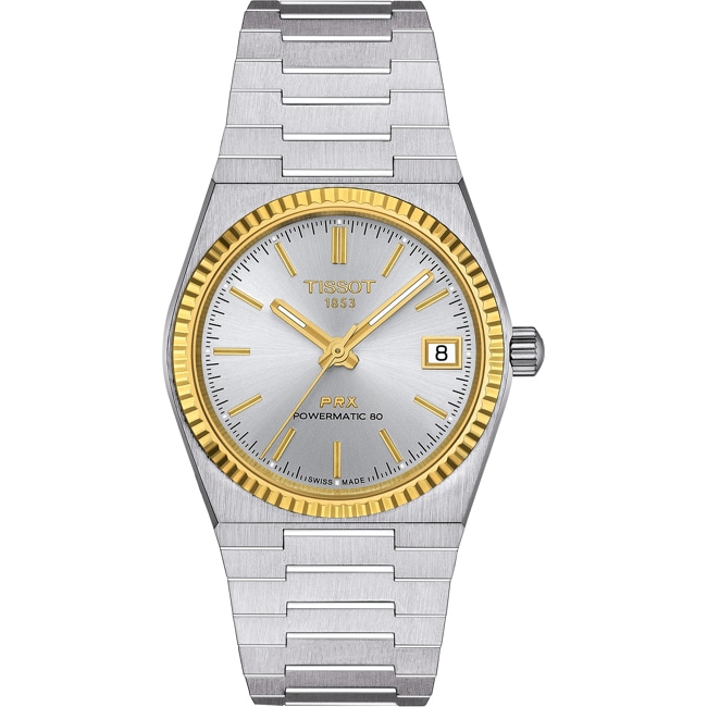 Tissot PRX 35 Powermatic 80 Silver / 18 carat yellow gold Tissot PRX 35 Powermatic 80 Silver / 18 carat yellow gold - T931.207.41.031.01