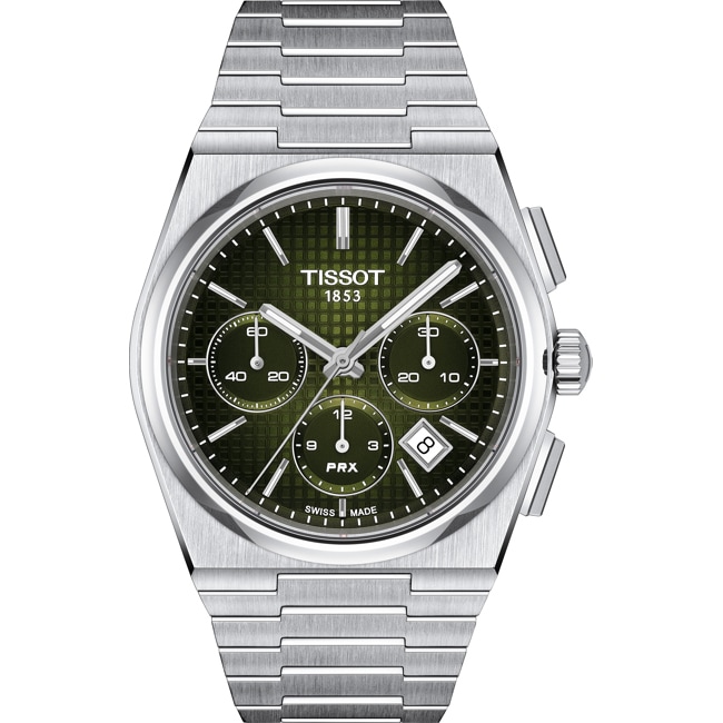 Tissot PRX Automatik Chronograph Dunkelgrün - T137.427.11.091.00