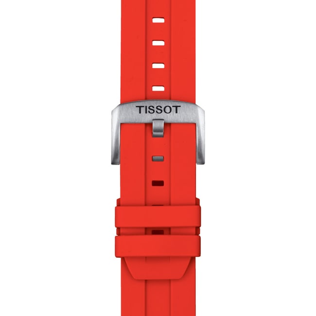 Bracelet Tissot Silicone rouge 22 mm - T852.047.920