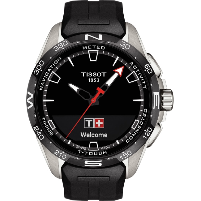 Tissot T-Touch Connect Solar Smartwatch Titan mit schwarzem Kautschukarmband - T121.420.47.051.00