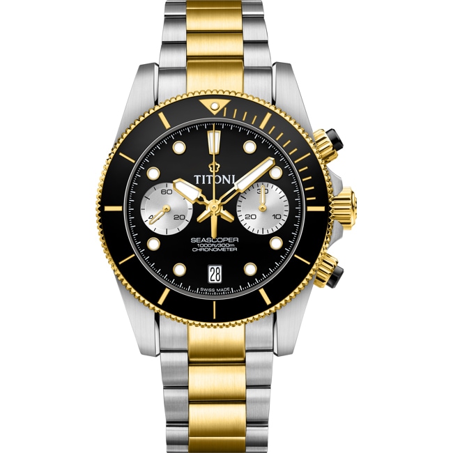 Titoni Seascoper 300 Bi-Compax Chronograph 42mm - 94300 SY-BK-731