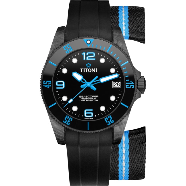 Titoni Seascoper 600 CarbonTech Manufacture Chronometer - 83600 C-BL-256