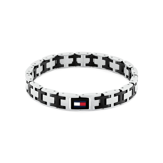 Tommy Hilfiger Bracelet H-Link Argenté / Noir - 2790684