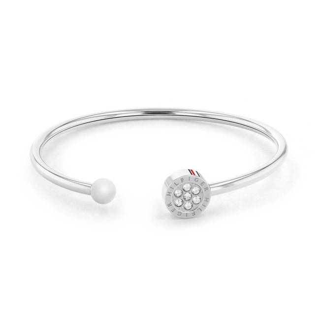 Tommy Hilfiger Bracelet-jonc Argenté avec Cristaux - 2780570