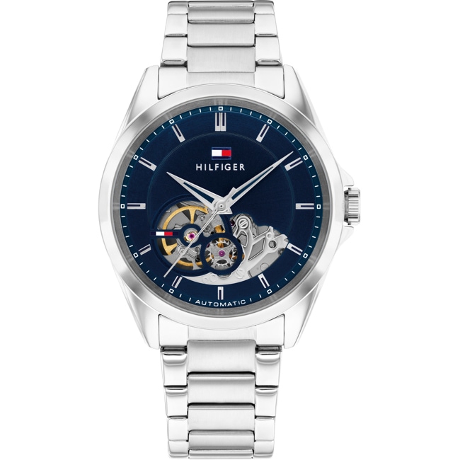 Tommy Hilfiger Baker Automatik Silbrig / Blau - 1710716