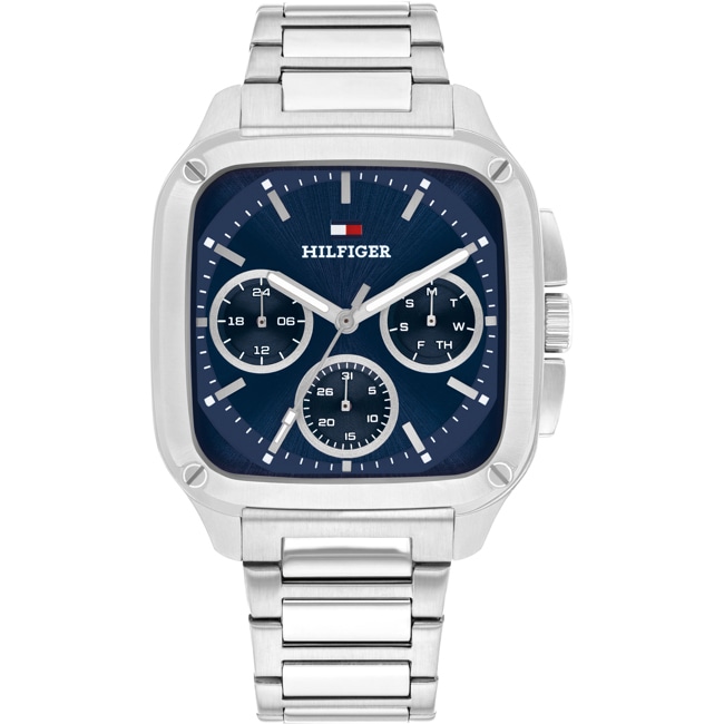 Tommy Hilfiger Herald Day Date Silbrig / Blau - 1792222