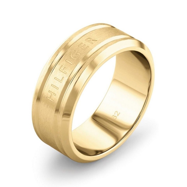 Tommy Hilfiger Bague pour Homme Iconic Stripes Goldig - 2790505