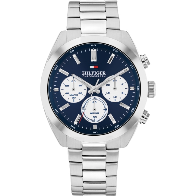 Tommy Hilfiger Hudson Chronograph Silbrig / Blau - 1710722