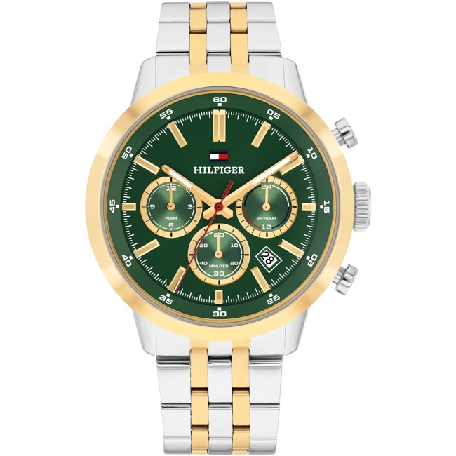 Tommy Hilfiger Kent Chronograph Two-Tone / Green - 1710754
