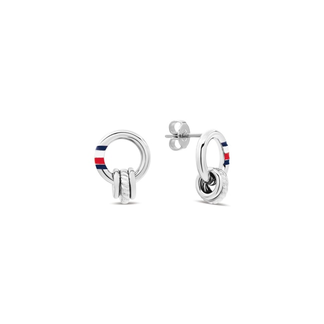 Tommy Hilfiger Boucle d'oreilles pendantes Feminine Rope Argenté - 2781061