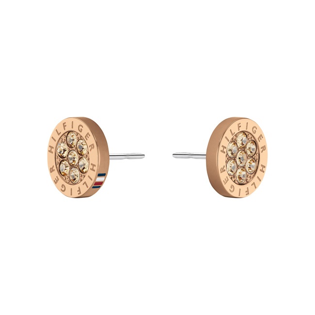 Tommy Hilfiger Stud earrings Rose with crystals - 2780567