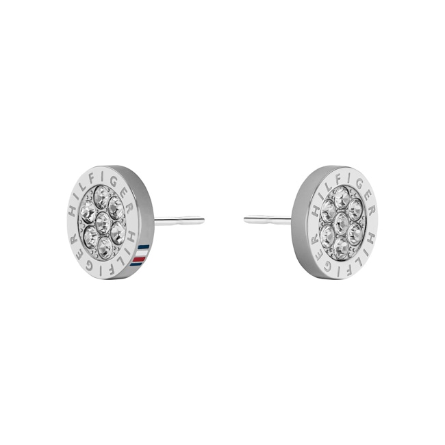 Tommy Hilfiger Clous d'oreilles Argenté avec Cristaux - 2780565