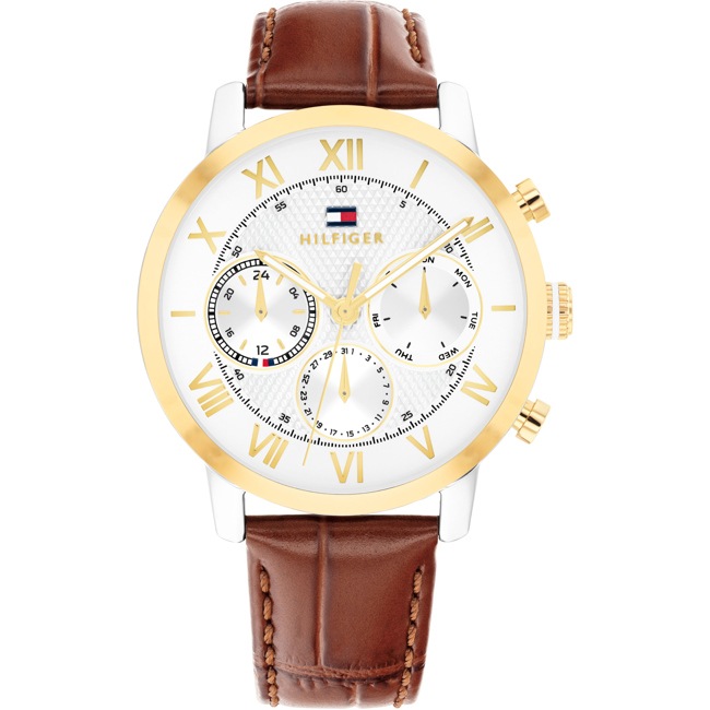 Tommy Hilfiger TH-Oxford Day Date Brown / Gold & Silver  - 1710726