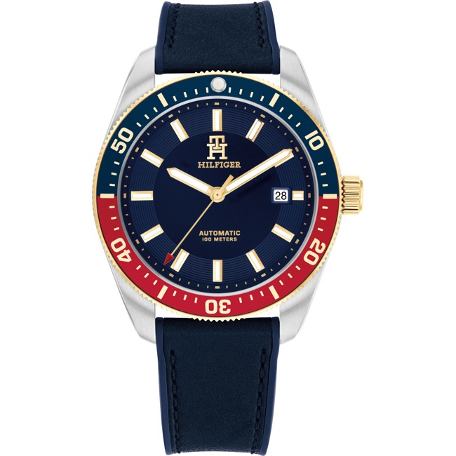 Tommy Hilfiger TH85 Automatic Date Bleu / Argenté - 1792141