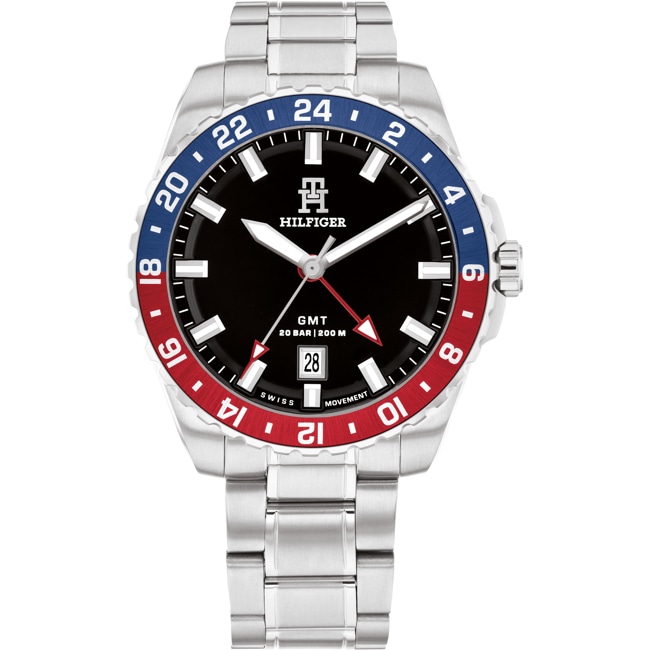Tommy Hilfiger TH85 GMT Silbrig - 1792131