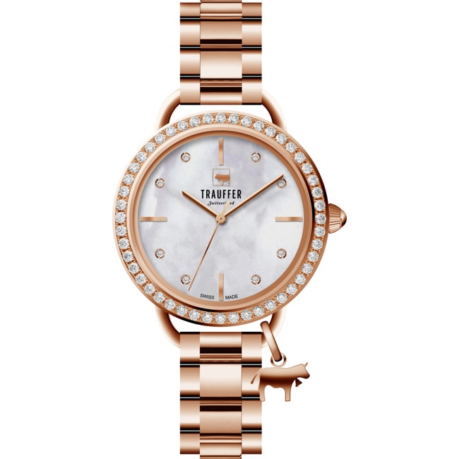 Trauffer Femmes Rosé avec un charm en forme de vache - TR-CH-01-RM-01