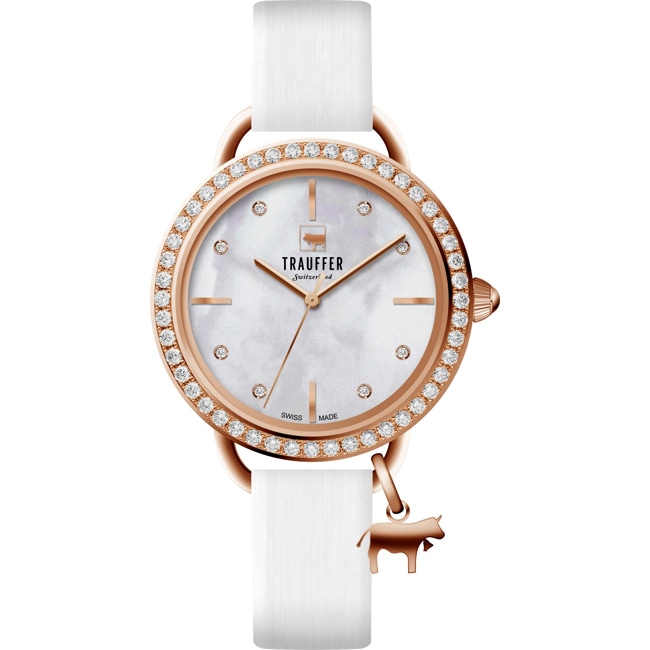 Trauffer Femmes Rosé / Blanc avec un charm en forme de vache - TR-CH-01-RL-01