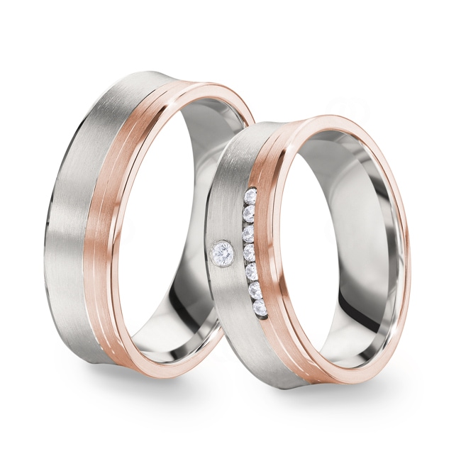 14 carats / 585 or rose/gris