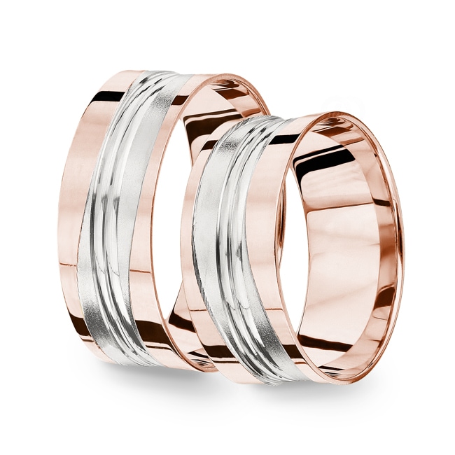 14 Karat / 585 Rosé-/Weissgold