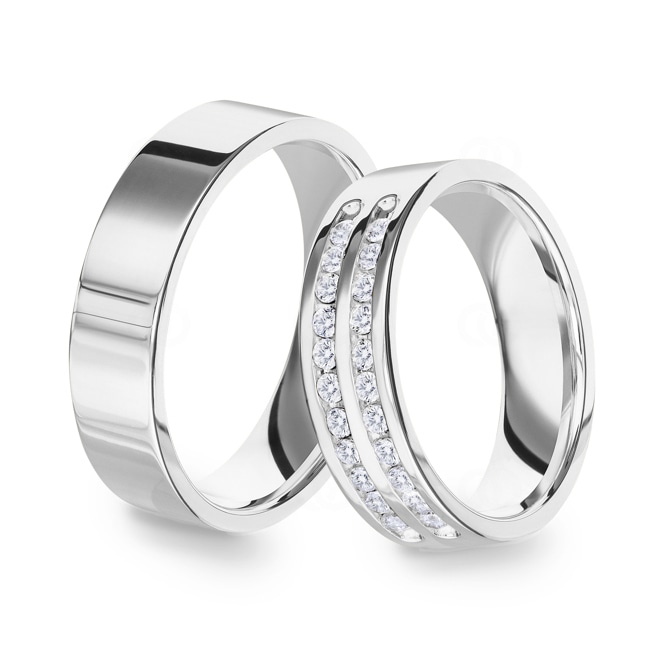 14 carats / 585 or gris