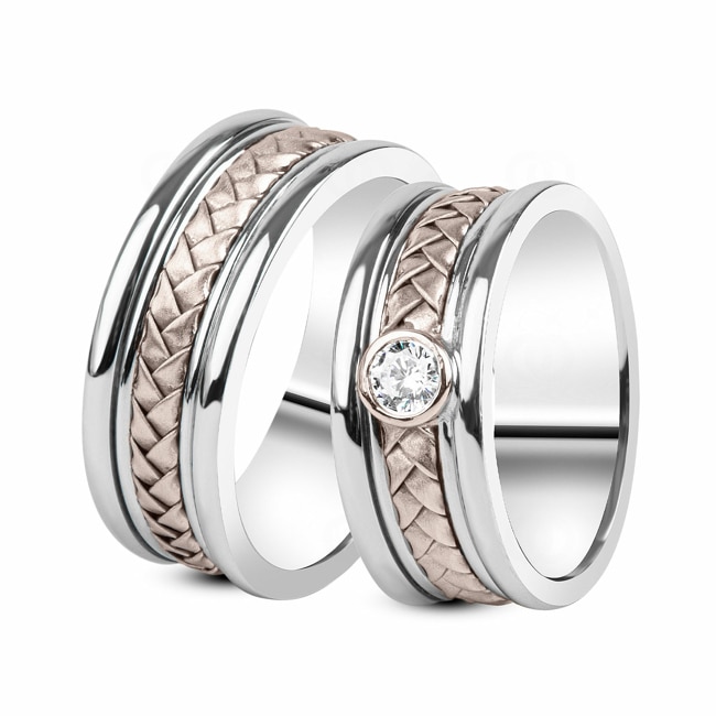 14 Karat / 585 Rosé-/Weissgold