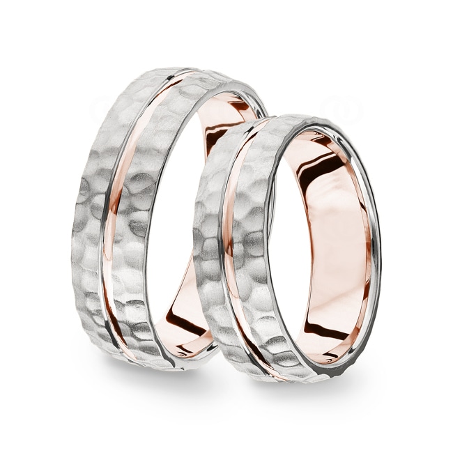 14 carats / 585 or rose/gris