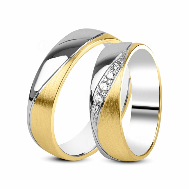 14 carats / 585 or jaune/gris