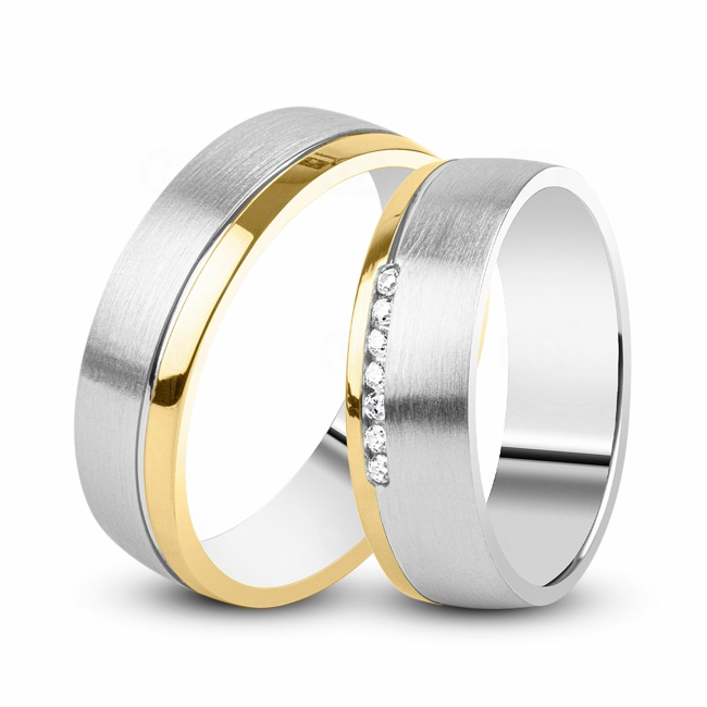 14 carats / 585 or jaune/gris