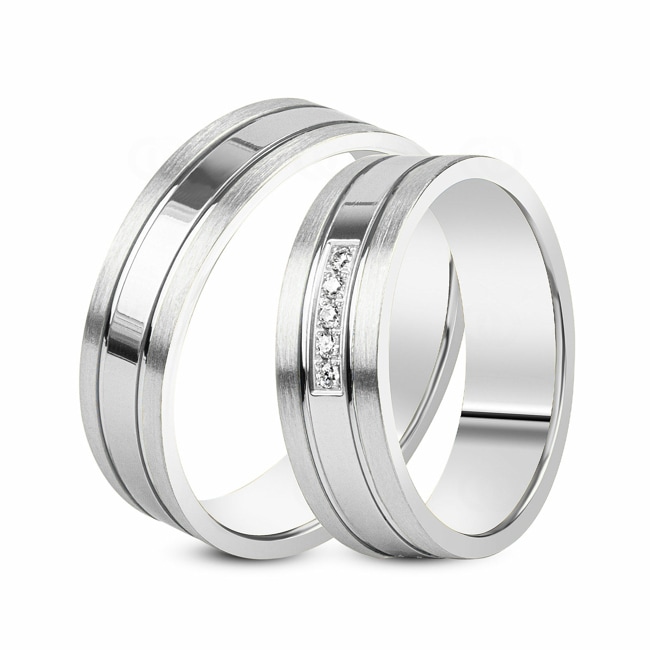 14 carats / 585 or gris