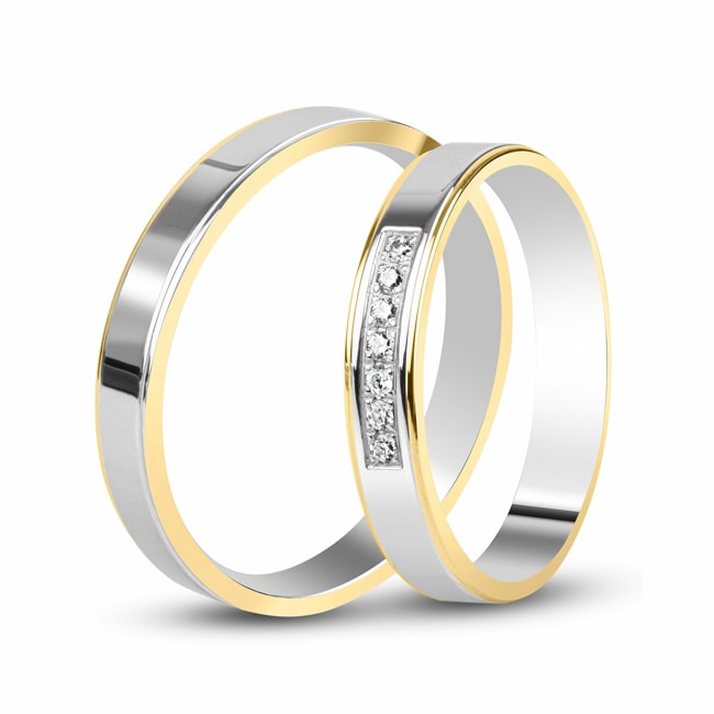 14 carats / 585 or jaune/gris