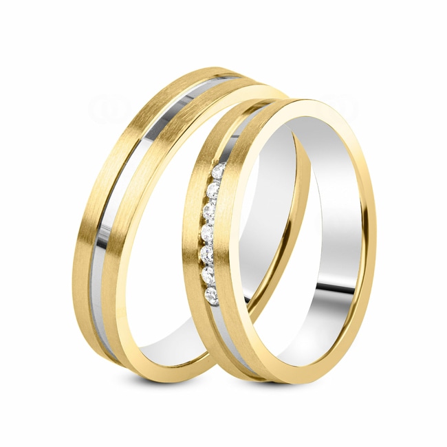 14 carats / 585 or jaune/gris
